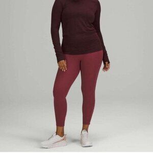 lululemon Base Pace HR Tight 25" Mulled Wine Size 20 NEW with Tags Nulux™ fabric